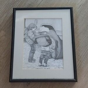 Framed Limited Edition Pencil Art Piece By Re-knowned Artisan Bernie Brown 94